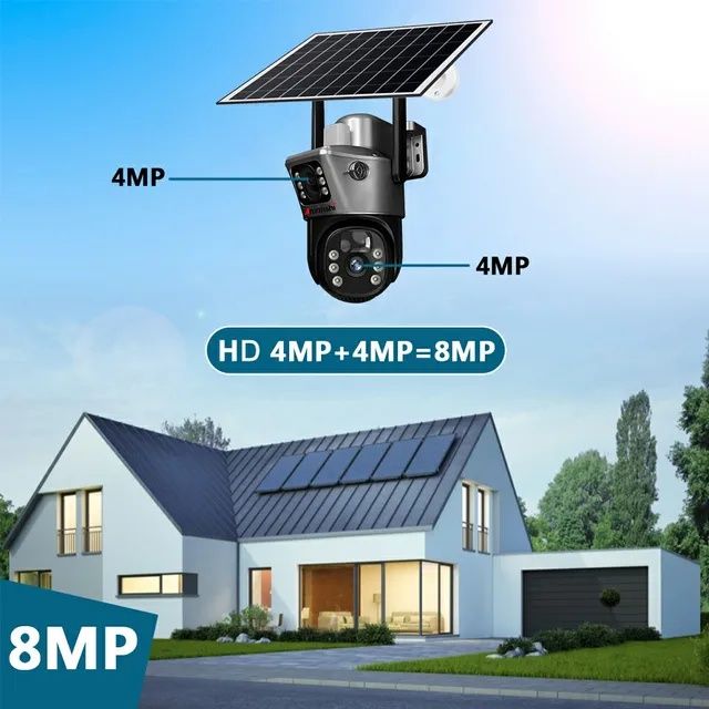 Қуёш панел ва батарейкали, сим картали, 2 линзали камера