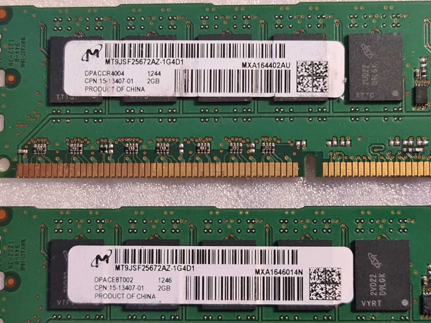 Memorie RAM desktop Micron 2GB PC3-10600 DDR3-1333MHz