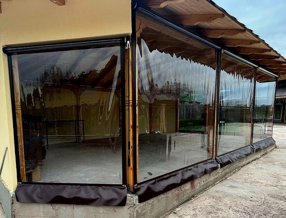 Închideri terase,foișoare cu folie transparentă profesională Cristal.