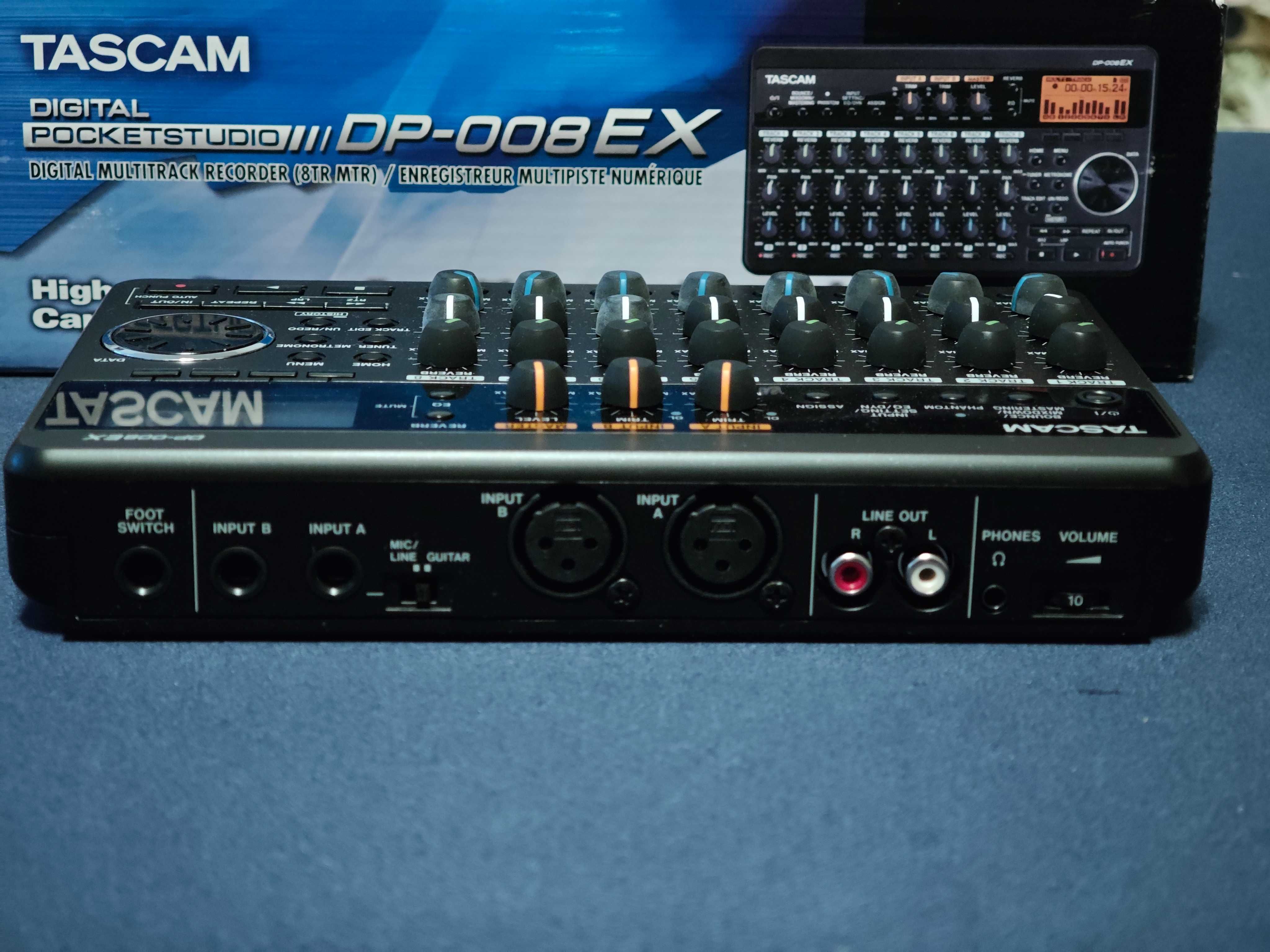 8 канално звукозаписно джобно студио TASCAM DP-008EX (New)