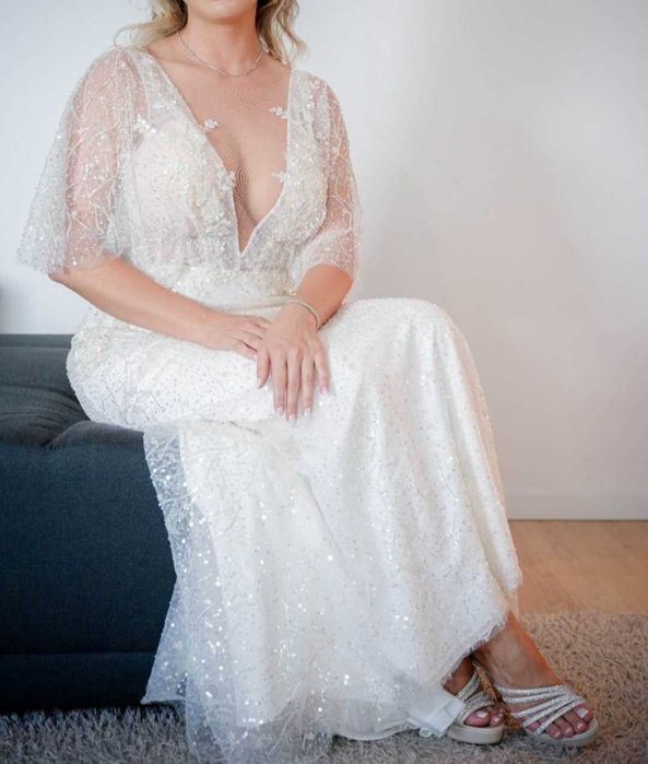 Rochie de mireasa,sirenă +trena