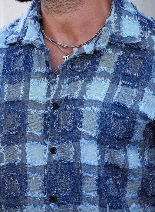 Нови мъжки летени екипи комплект камуфлажни цветове,син Л/Хл