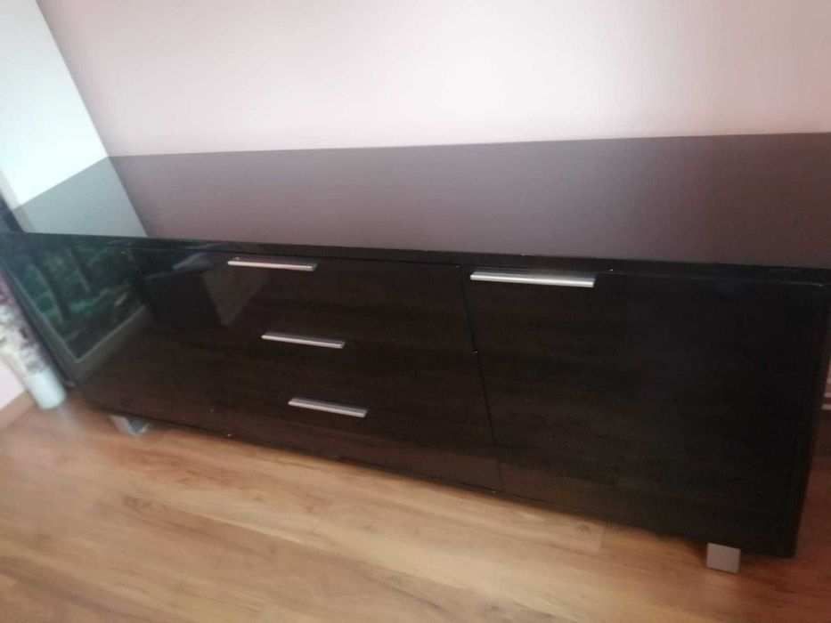 Comoda/Consola MDF Negru lucios