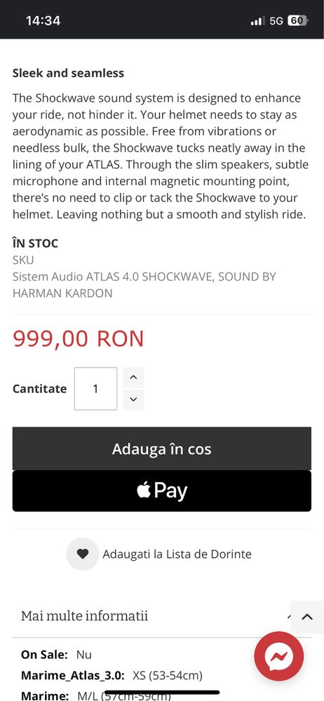 Intercom moto, Ruroc Atlas 3.0-4.0, Shockwave Harman Kardon NOU!