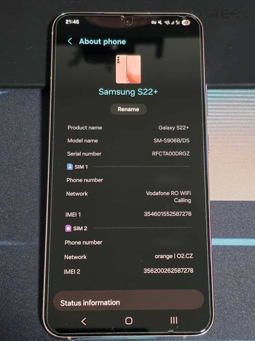Samsung S22 plus 256GB 5G Rose Gold