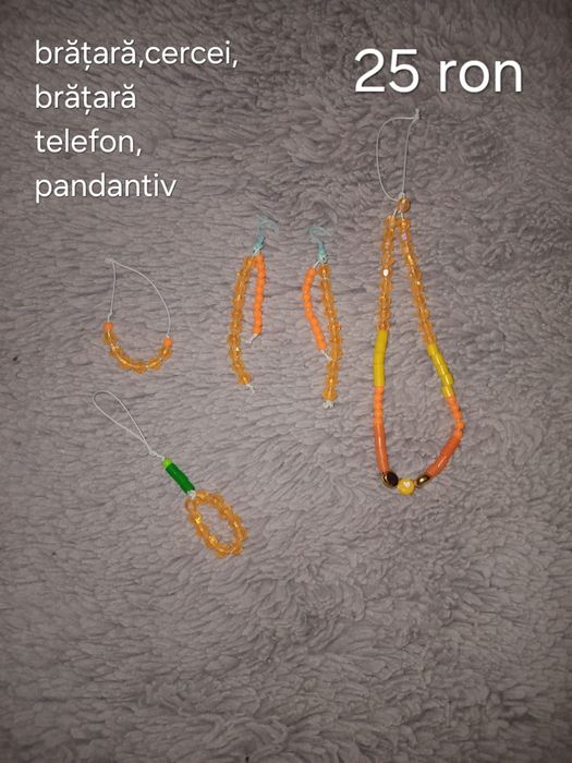 Set cercei,bratara pentru telefon,breloc si bratara