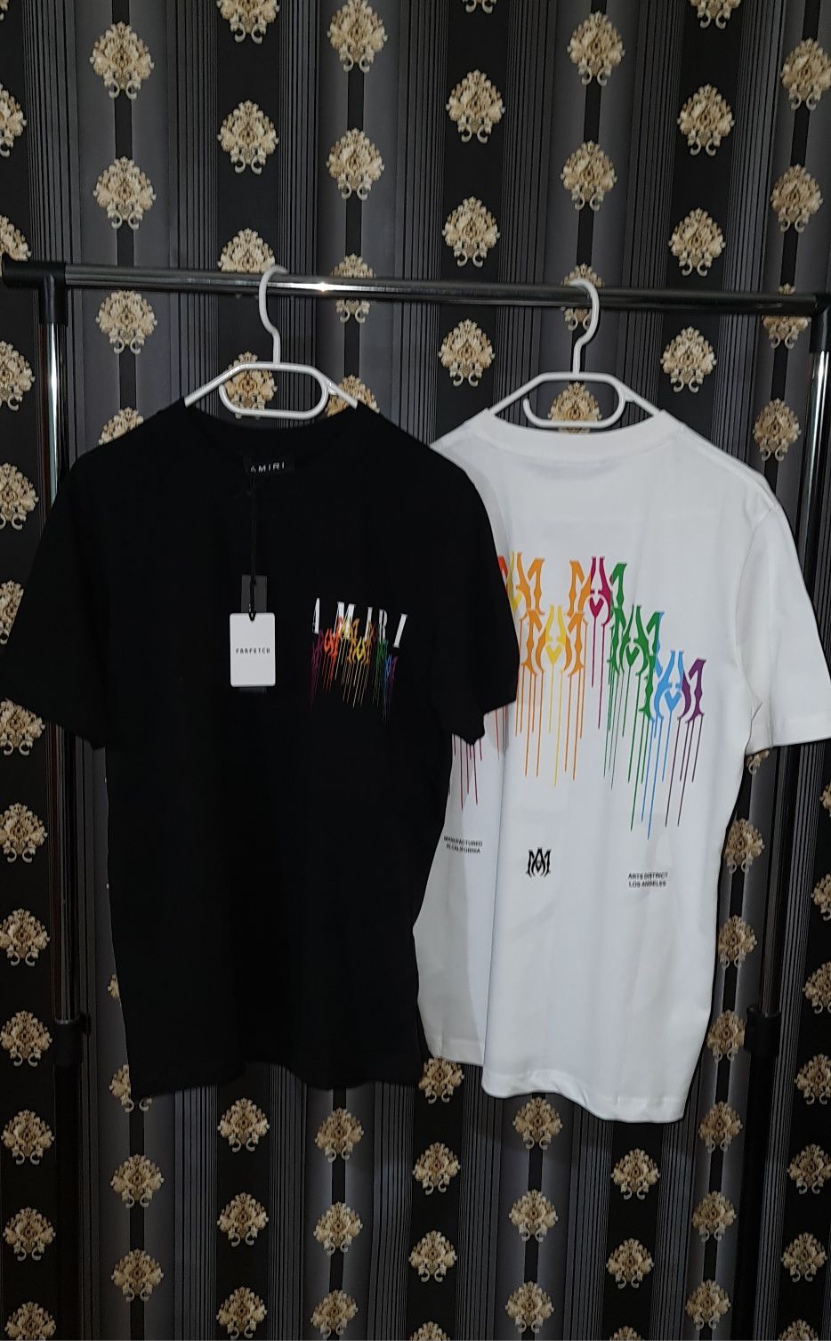 Tricou Amiri reducere  alb negru