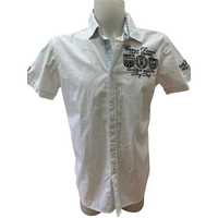 CAMP DAVID размер M мъжка риза с къс ръкав бяла