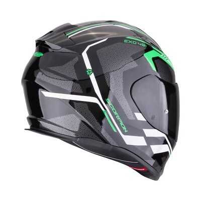 Мото каска  за мотор Scorpion EXO 491 KRIPTA  Black/Green ,очила!