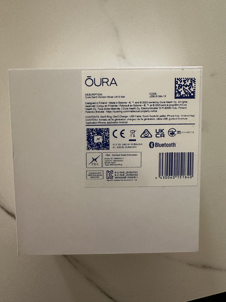 Oura Ring Gen3 Horizon Silver нов