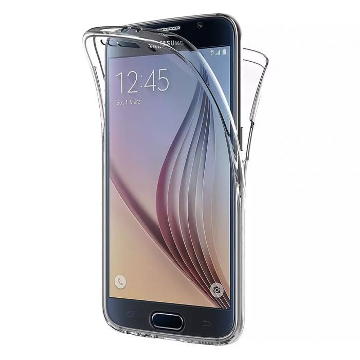 Силиконов 360° кейс за Samsung Galaxy S6 Edge S7 S8 S9 S10 Note 9 10+