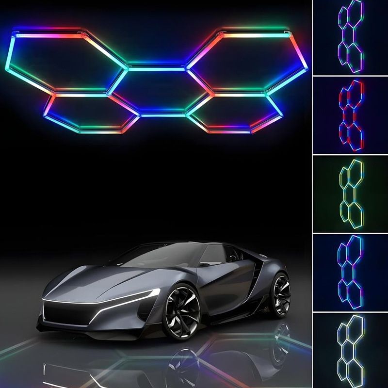 Led RGB осветление 5 хексагона