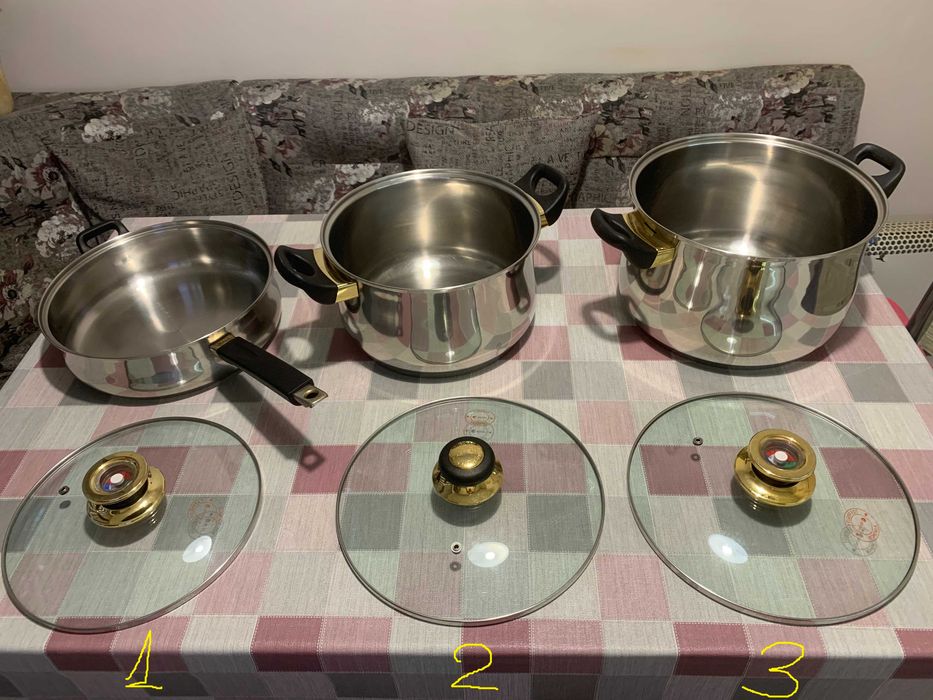 Тиган и 2 бр тенджери всички на испанската фирма FAGOR