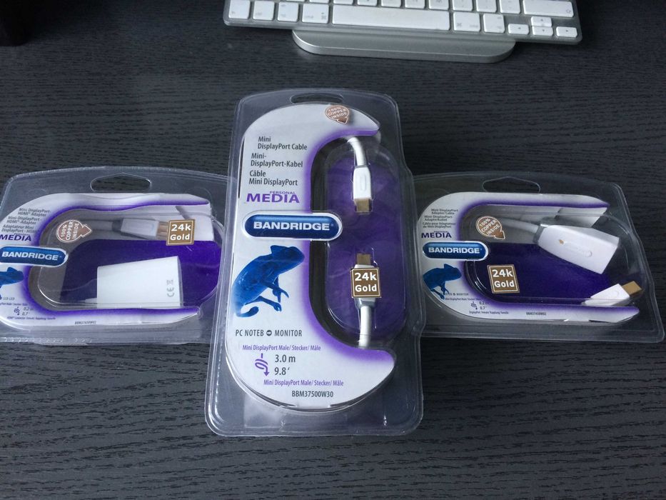 Adaptoare display port cu mufe aurite Bandridge.Cititi tot anuntul.
