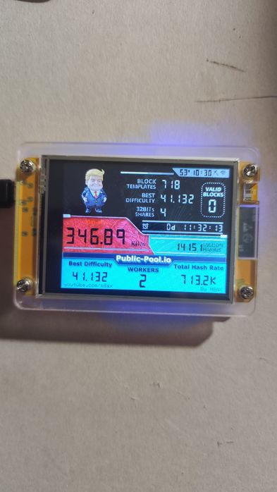 Nerd miner v2 на 350kh/s потребление v2