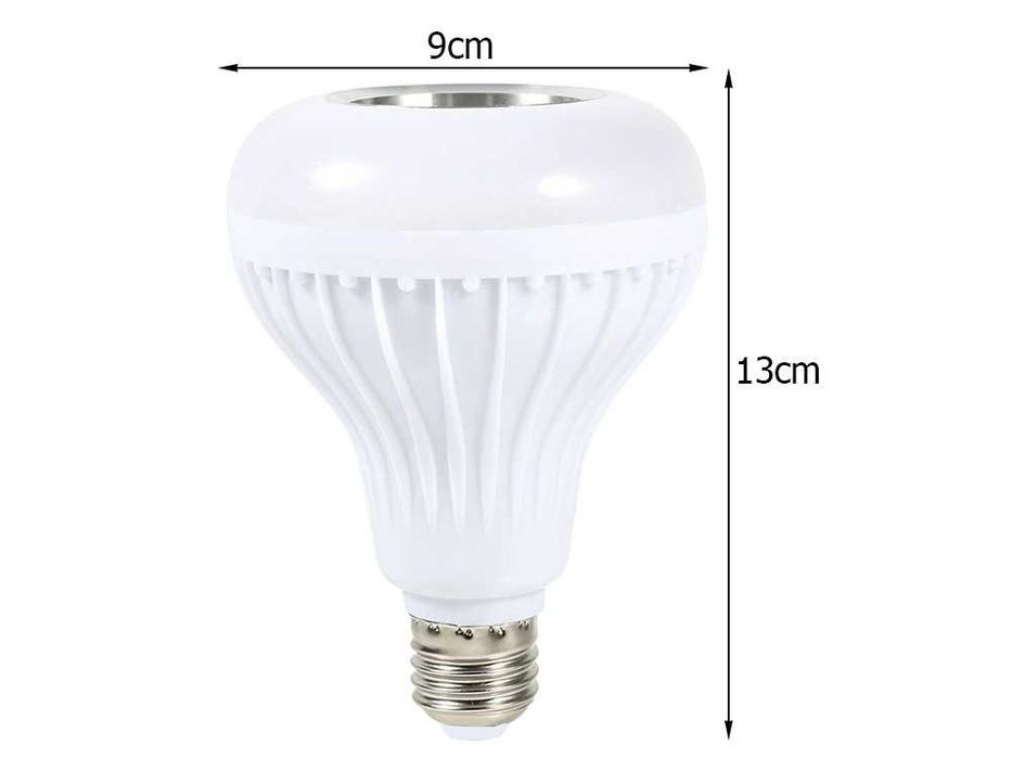 Bec LED RGB cu difuzor Bluetooth si telecomanda 12 culori soclu E27