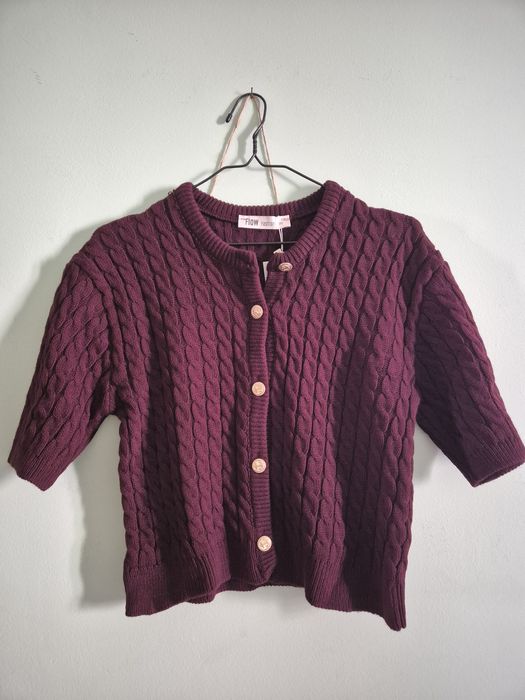 Жилетка с къс ръкав - бордо