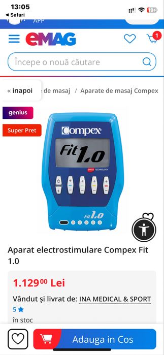 Electrostimulator compex fit 1.0