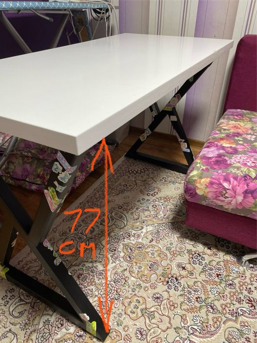 пролам стол, компьютерный, белый