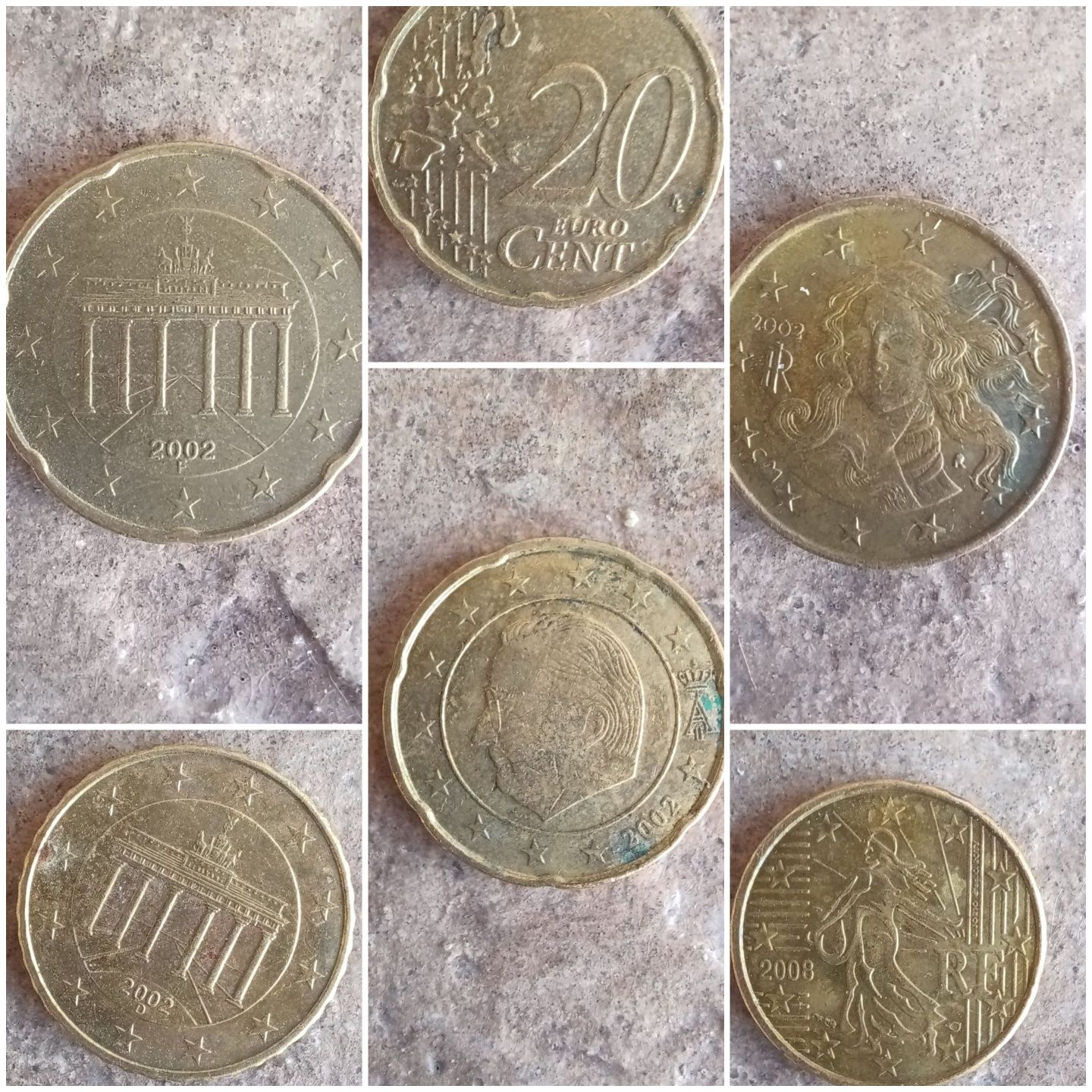 Евро монети 1евро 2евро 50цента