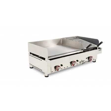 Arilex 100FRYGRB- Grill neted-striat cromat GAZ;Gratar mixt;FryTop