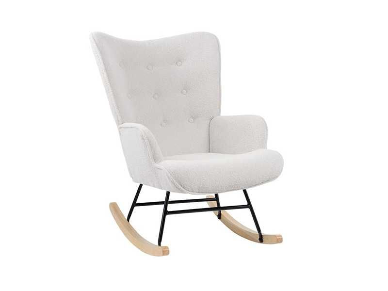 Стол, ALMA, Бял, Многоцветен, Сив,  Текстил, 67х86х92см.