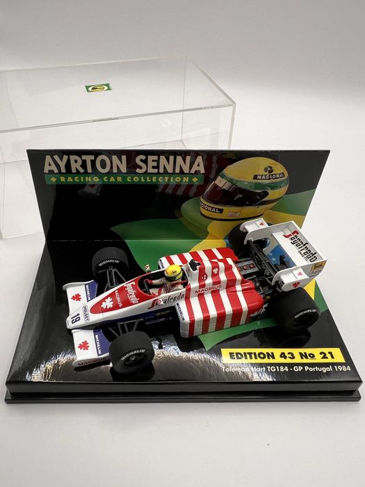Macheta auto Toleman Hart TG 184, Ayrton Senna, Minichamps, scara 1:43