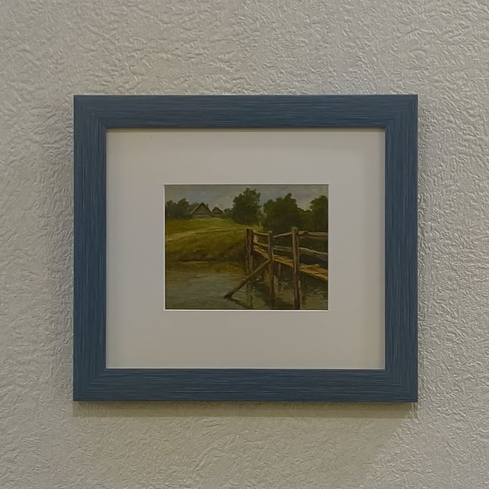 Картина маслом, Лето (багет) 27х24 Rasim