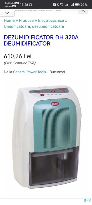 Dezumidificator DH320A