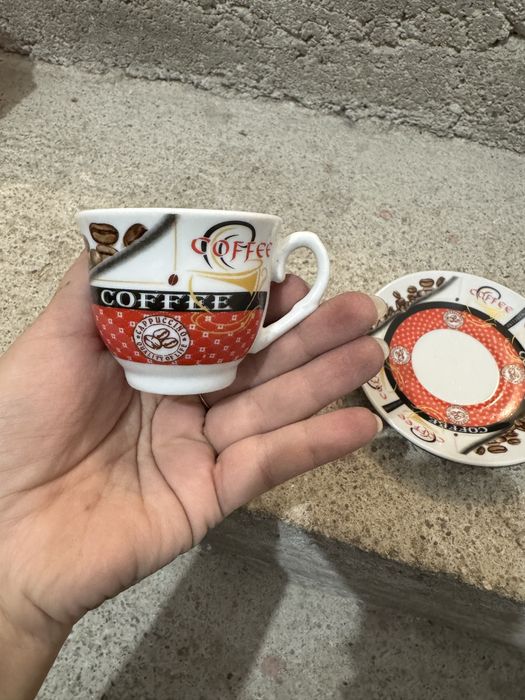 Сервиз за еспресо с надписи