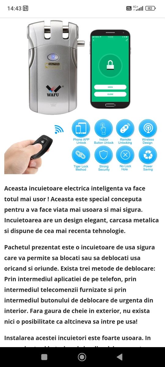 Yala incuietoare Smart noua