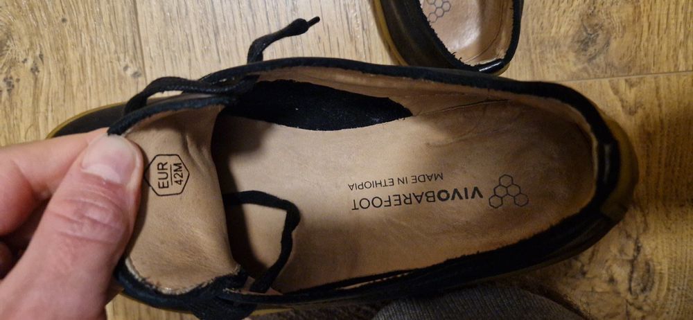 Черни кожени боси обувки Vivo