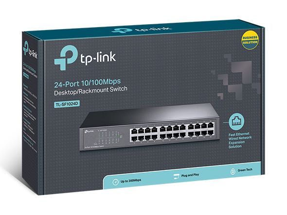 Коммутатор TP-LINK TL-SF1024D — 24 порта Fast Ethernet