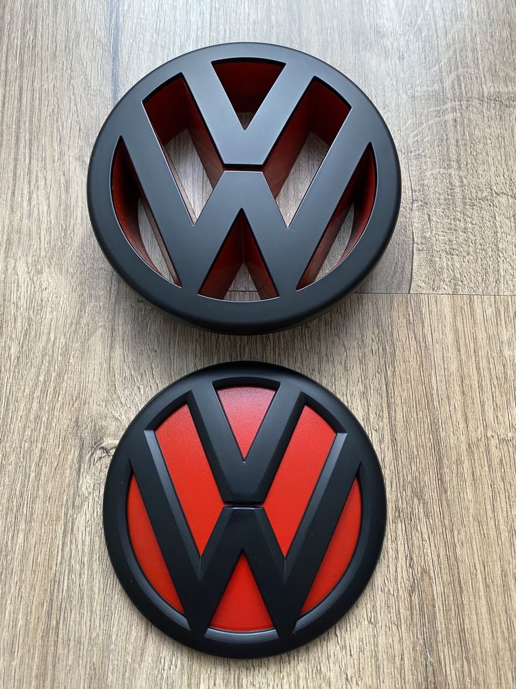 Emblema Embleme Semn Logo Negru Grila Bara Fata Haion Spate Vw Golf 5