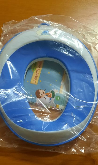 Reductor WC copii - Safe and Sound - albastru/alb