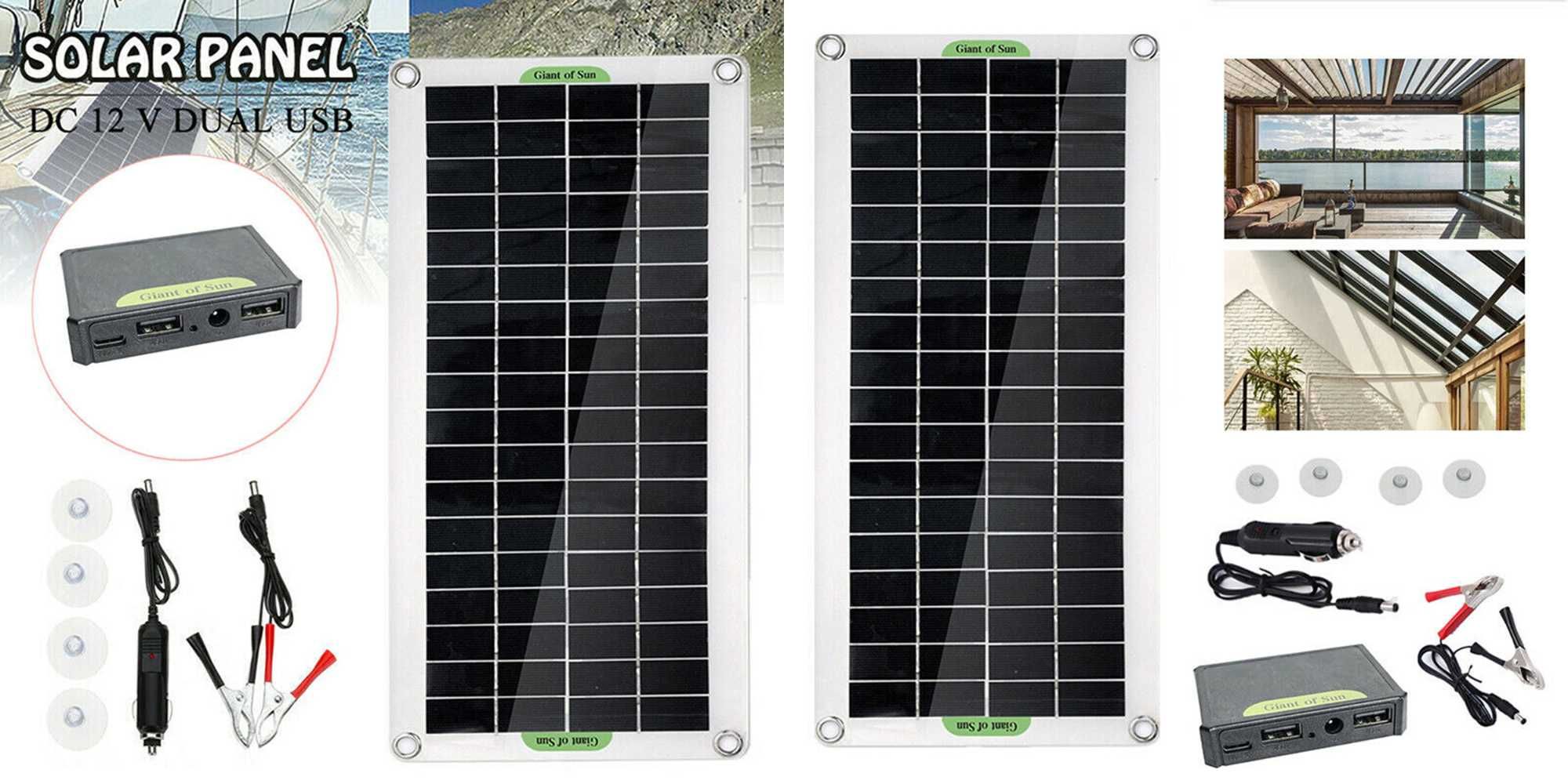 Kit Panou Solar Portabil 12V 20W. Nou ambalat!