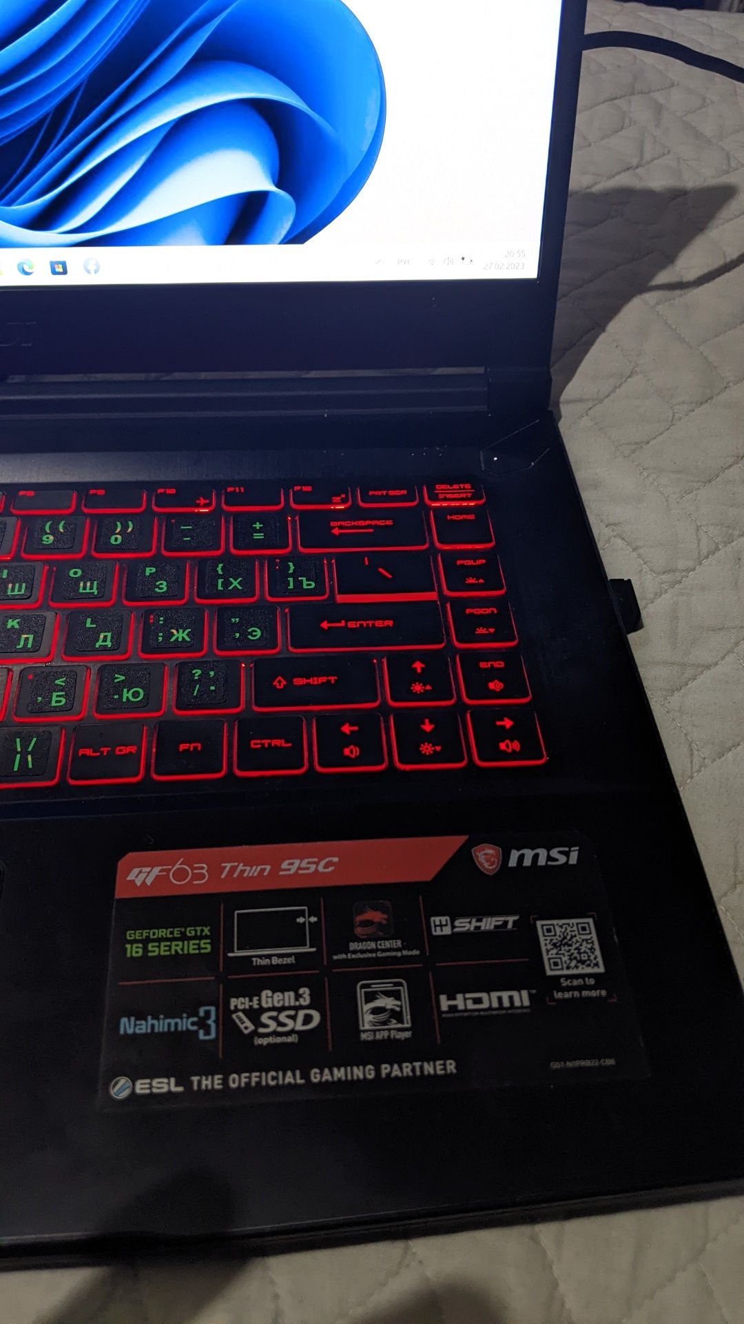 MSI GF63 Thin Gaming