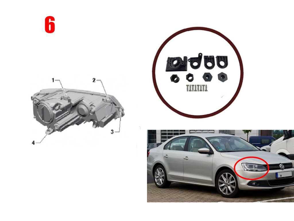 Комплект Щипки за захващане на фар VW Passat B7,VW Polo AW/BZ,Jetta A6