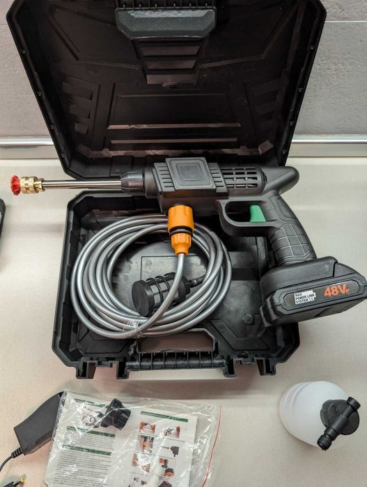 Aparat de spălat cu presiune fără fir, max. 35 bar, cu 2 baterii