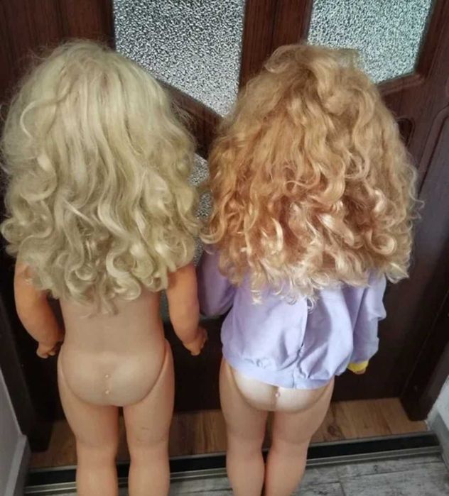 Lot papusi vechi Aradeanca 85 cm, De colectie, Perioada comunista RSR