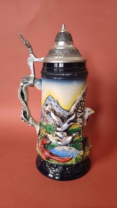 Уникална керамична халба с 3Д орел