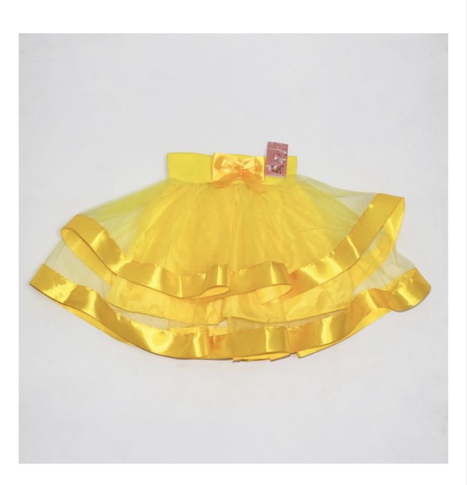 Нарядная пышная желтая юбка для девочки