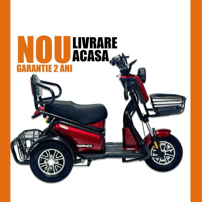 Triciclu electric long-range 600w 20ah / Livrare acasa! GARANTIE -23%