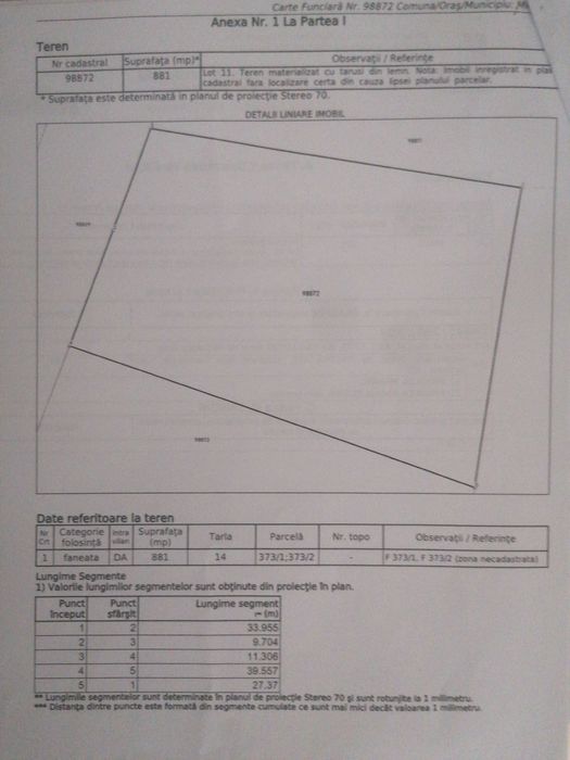 Oferta intravilan Teren comuna Miroslava 25 minute palas campus