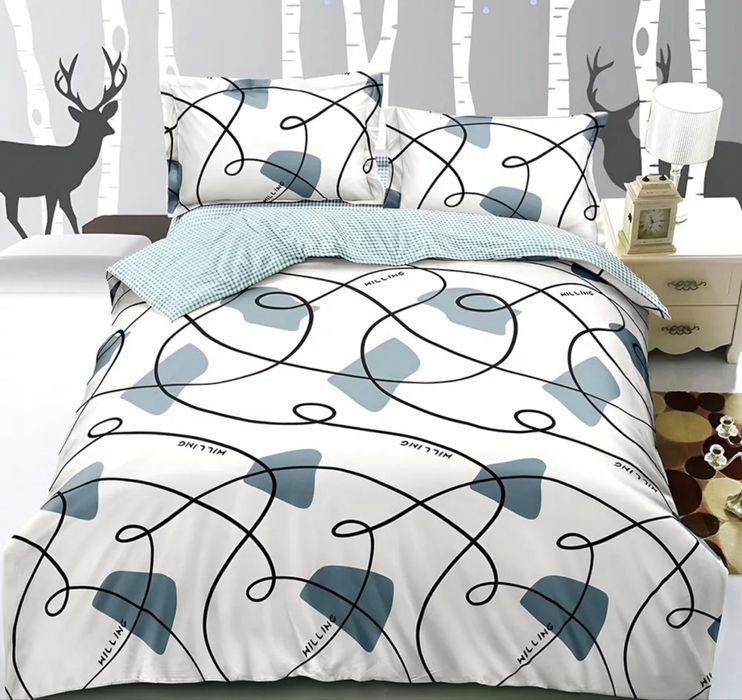 Двулицево спално бельо с ластик