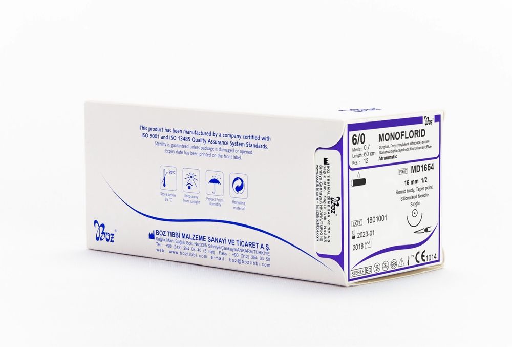 Fir sutura neresorbabil PREMIUM MONOFLORID 5/0