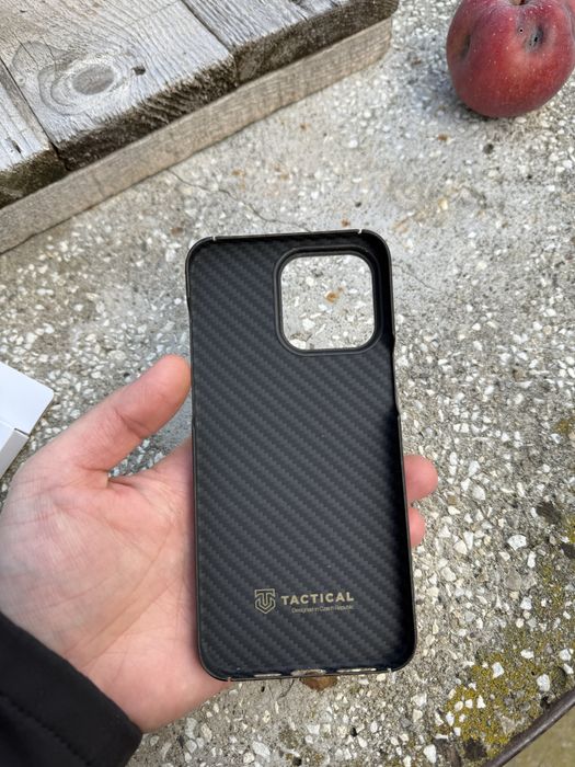 Husa iphone 15 pro max kevlar carbon spigen tactical