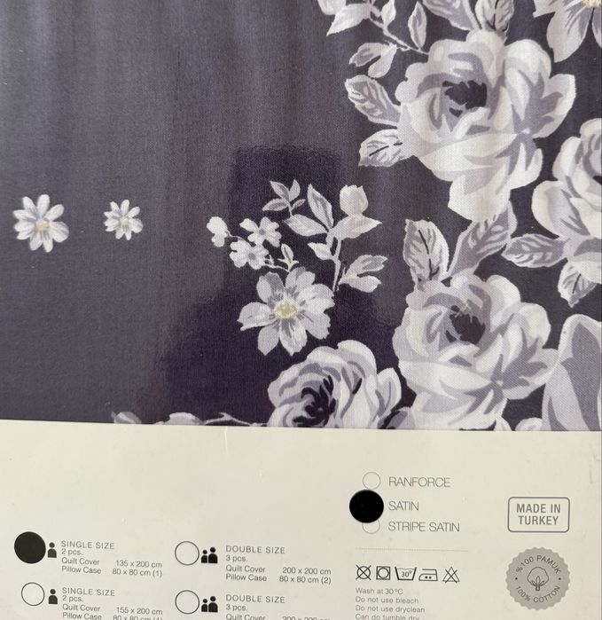 Set lenjerie pat, 135x200, bumbac satinat