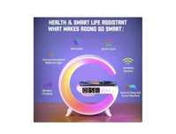 Lampa Smart LED, Boxa si Incarcator Wireless rapid, Lumini Ambientale
