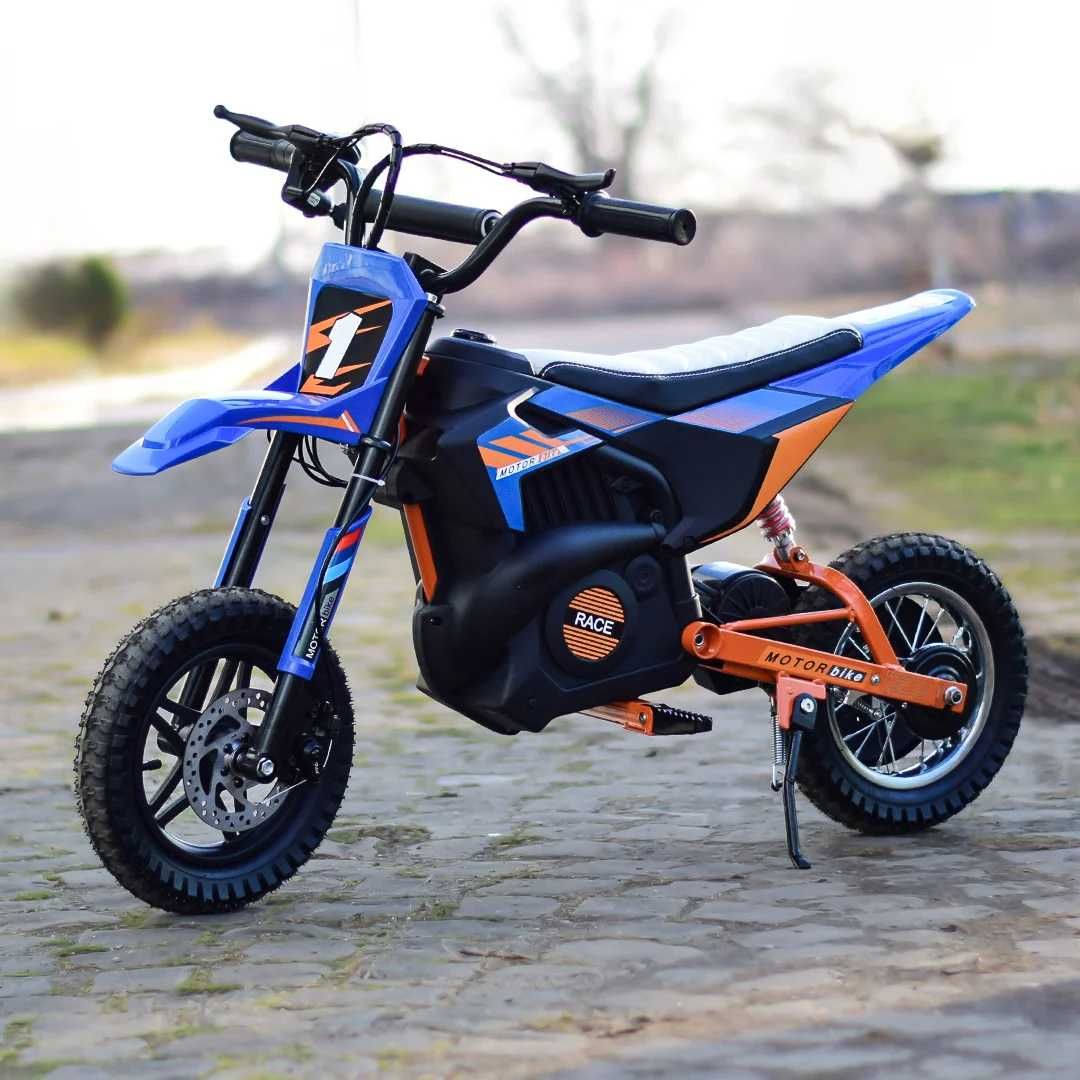 Motocicleta electrica copii 4-9 ani Enduro 250W 24V cu anvelope Blue